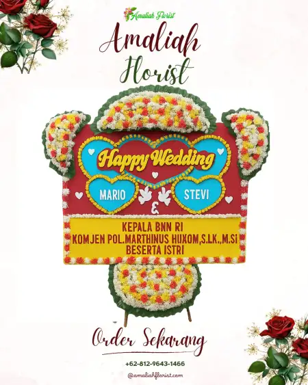 Papan Bunga Pernikahan Cibingbin